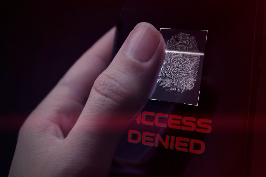 Fingerprint scanner access denied
